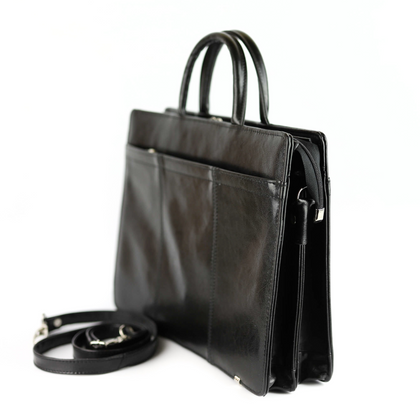 525 Teczka damska suwakowa-2komorowa-czarna KEMER