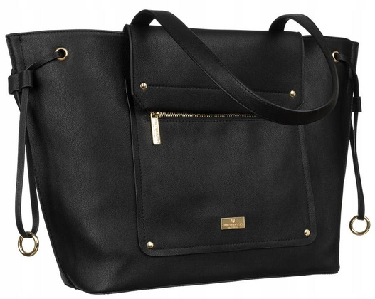 Duża, klasyczna shopperka damska ze skóry ekologicznej