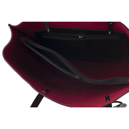 Torebka damska skórzana KEMER 643 Czarna - min. zamówienie 20 / 50 / 100 szt.