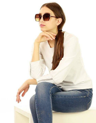 Zmysłowe okulary przeciwsłoneczne GEO CHIC brąz - min. zamówienie 20 / 50 / 100 szt.