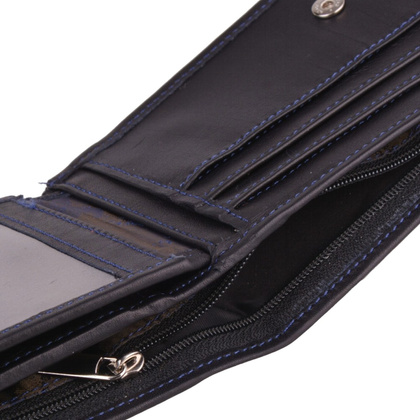 Portfel męski skórzany KEMER P29N LK Czarny / Granatowy - min. zamówienie 20 / 50 / 100 szt.
