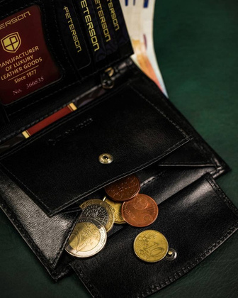 Duzy skorzany portfel meski bez zapiecia