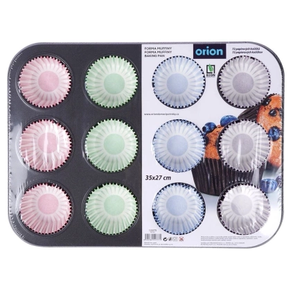Forma do pieczenia muffinek na muffinki foremki papilotki 12 szt