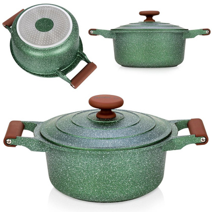 Garnek granitowy z pokrywką OMEGA 24 cm 4,4 l