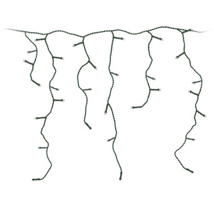 LAMPKI CHOINKOWE KURTYNA ŚWIETLNA ZEW 180 LED STEROWNIK TIMER ZIMNY BIAŁY KABEL ZIELONY