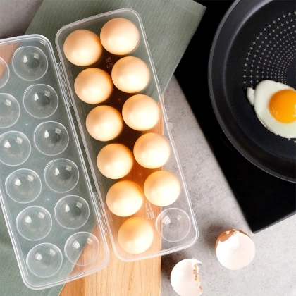 Pojemnik organizer pudełko na jajka jaja do lodówki chłodziarki 12 sztuk jajek