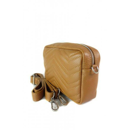 Włoska listonoszka, nerka, przewieszka Vera Pelle Camel VP1146C