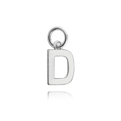 Srebrny wisiorek mała litera „D”