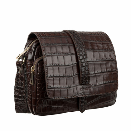Torebka skórzana Canaletto z wzorem krokodyla TD690s1