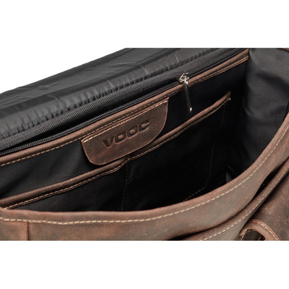 Torba skórzana na laptopa KEMER VOOC 14" RDW14 Brązowa