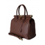 Duży kufer- torba kłódka A4 Włoska Vera Pelle , Brązowy AL35M