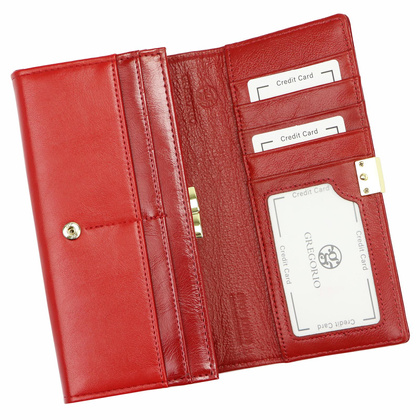 Portfel damski skórzany PELLUCCI NL-100 Czerwony