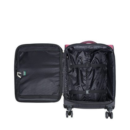 Mała kabinowa walizka PUCCINI MALMO EM50710C 3 Czerwono czarna