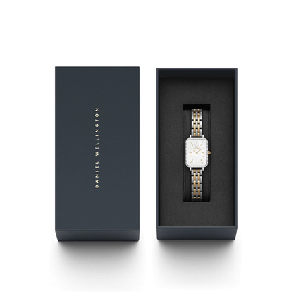 ZEGAREK DAMSKI DANIEL WELLINGTON Quadro Lumine Bezel 5-Link Two-Tone DW00100671 + BOX (zw519g)