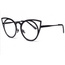 OKULARY &quot;ROYAL CAT EYES&quot; - CZARNE ZERÓWKI OK70WZ7