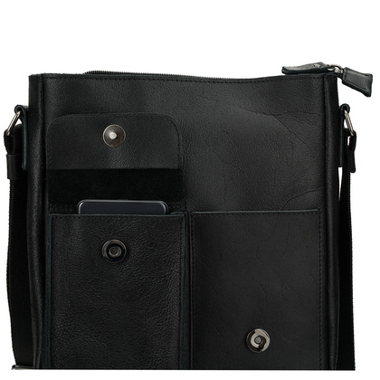 Męska torba skórzana vintage z kieszonką TM240