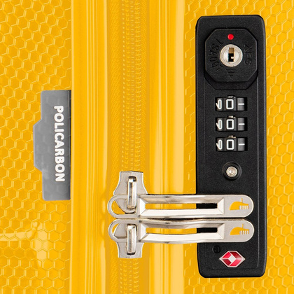 Średnia walizka PUCCINI PANAMA PC029B 6C Żółta