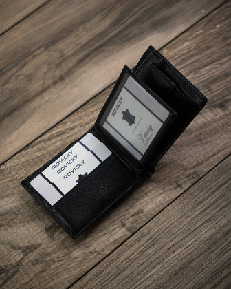 Maly portfel meski z zakladkami na karty