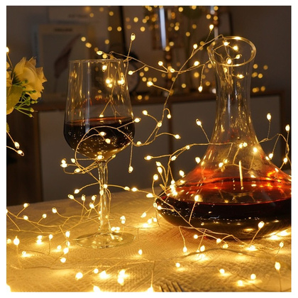 Zewnętrzne/wewnętrzne lampki choinkowe ryż 500 LED 17m, barwa ciepłe białe do dekoracji LAMP60CB