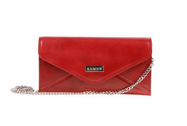 Torebka wizytowa skórzana KEMER 839 Czerwona - min. zamówienie 20 / 50 / 100 szt.