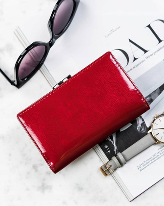 Skórzany portfel damski na bigiel