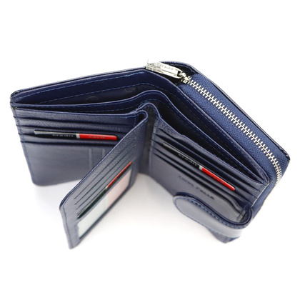 Duży skórzany portfel damski Pierre Cardin