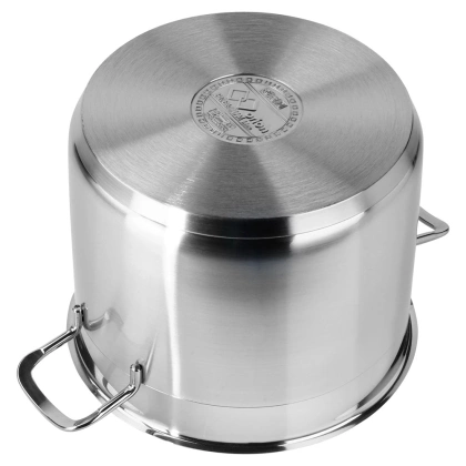 Garnek stalowy do gotowania duszenia z pokrywką premium 6,5 l