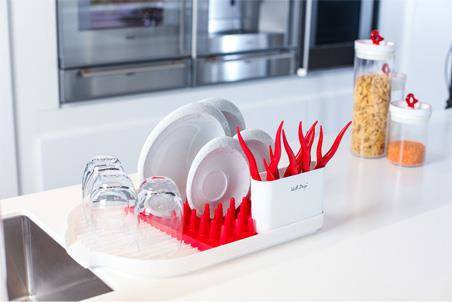 Ociekacz na naczynia Colori czerwony 23994