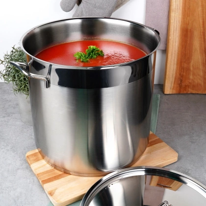 Garnek stalowy z pokrywką 18/10 PREMIUM 18,2 l ORION