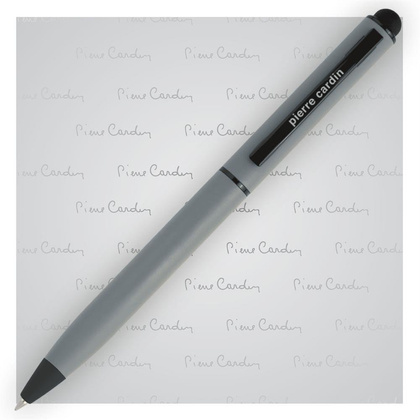 Długopis metalowy touch pen, soft touch PIERRE CARDIN Celebration Szary