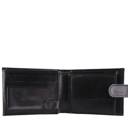 Portfel męski skórzany KEMER P29J Czarny - min. zamówienie 20 / 50 / 100 szt.