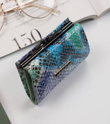 Portmonetka damska z wężowym wzorem — Lorenti