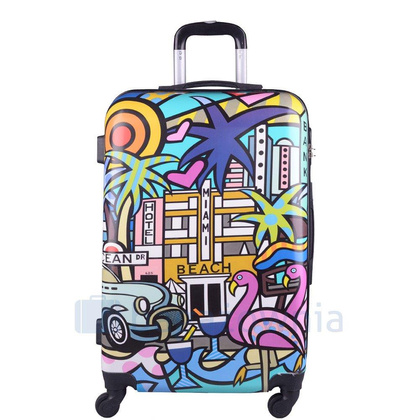Średnia walizka KEMER RGL PRINT M Picasso Multikolor