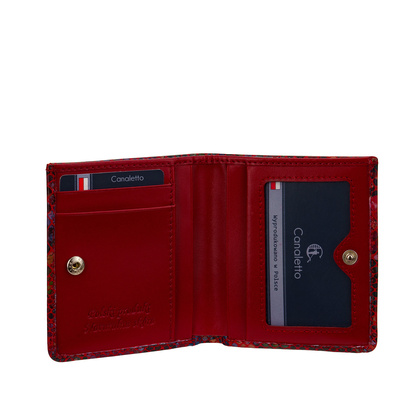 Czerwony mały portfel damski BajuBaj z kolorowej skóry naturalnej – elegancja i praktyczność PD1031s170