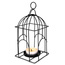 Lampion świecznik na świeczki tealight metalowy czarny klatka dla ptaków