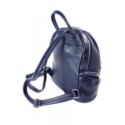 Elegancki poręczny plecak Vera Pelle Granatowy VP344BS