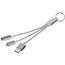 Kabel do ładowania 3w1 Metal z kółkiem na klucze