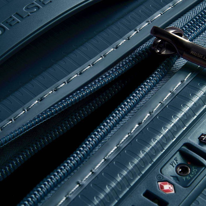 Delsey Turenne Duża twarda granatowa walizka na kółkach 73 cm