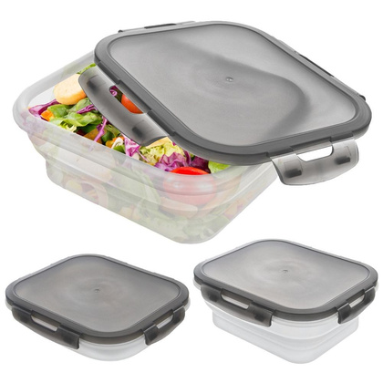 Pojemnik kuchenny do żywności składany z uszczelką silikonowy zamykany 1 l