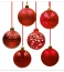 Bombki choinkowe komplet 37 szt. nietłukących plastikowych bombek - Czerwony