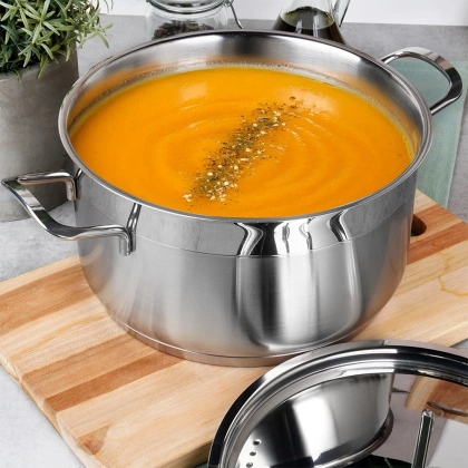 Garnek stalowy z pokrywką 18/10 PREMIUM 4,3 l ORION