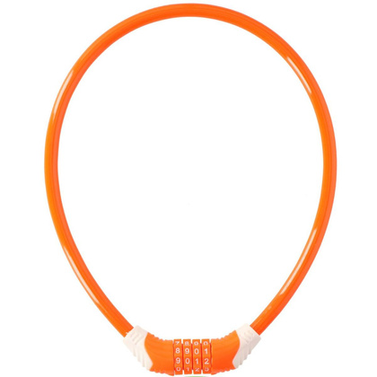 ZAPIĘCIE ROWEROWE SPIRALNE NA SZYFR 10MMx65CM DUNLOP POMARAŃCZOWE