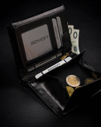 Bogato wyposażony portfel męski z naturalnej skóry licowej
