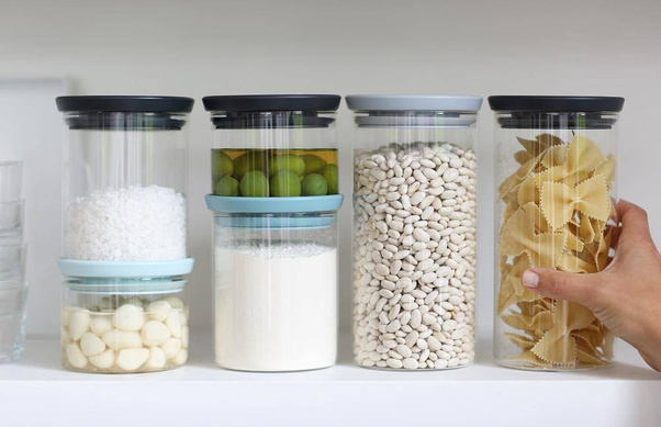 Pojemnik szklany 0,6l szary 298288