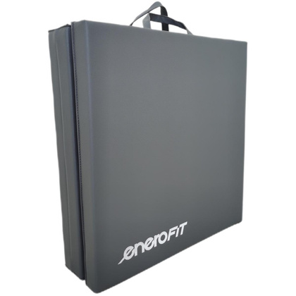 MATERAC GIMNASTYCZNY SKŁADANY 180x60x5CM SZARY ENERO FIT