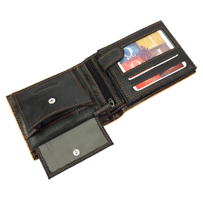 Portfel Męski Harvey Miller Polo Club 1223 261 Skóra Naturalna Czarny