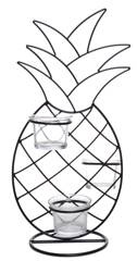 Ananas metal świecznik