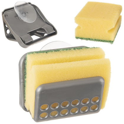 Uchwyt na gąbkę do naczyń szary