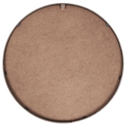 Lustro w czarnej drewnianej ramie okrągłe ścienne łazienkowe do salonu czarne 50 cm