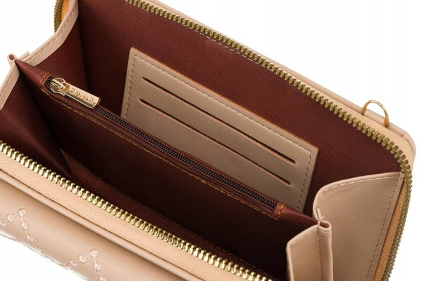 Portfel-kopertówka z haftowaną klapką — Cavaldi